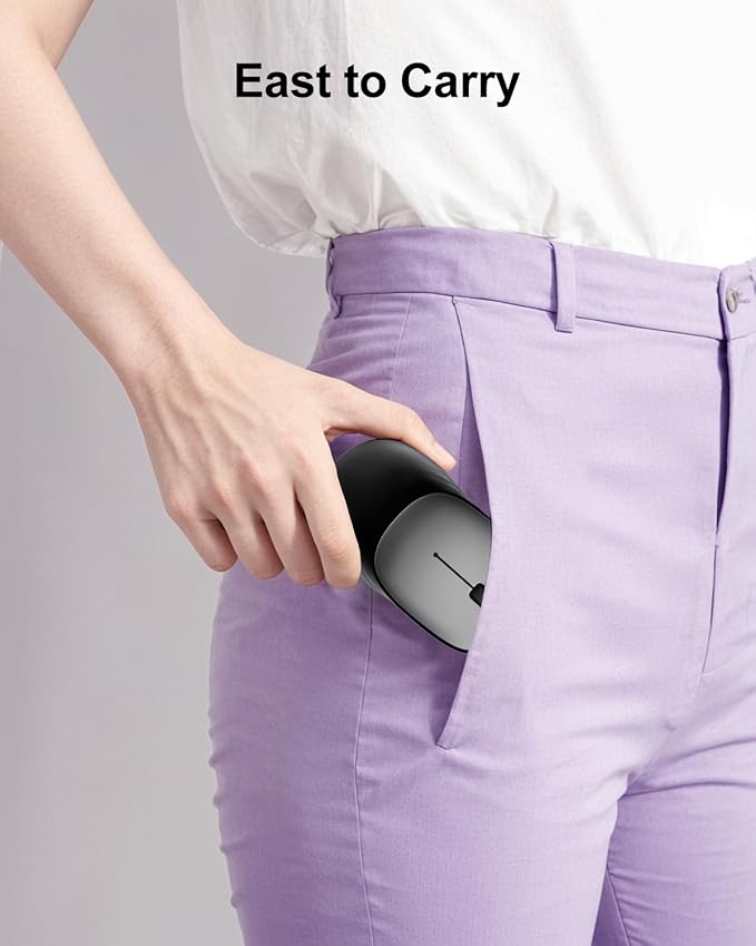 wegear Wireless Mouse Bluetooth Mouse, 1600 DPI Optical Tracking, 3 Adjustable DPI, Compact and Portable Design for Small Hands PC, Mac, 12-Month Battery Life for Work or Travel