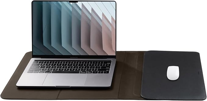Orbitkey Hybrid Laptop Sleeve | Portable Desk Mat and Laptop Sleeve (Black, 14")