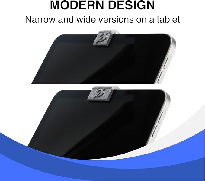 Webcam Cover Slide for Laptop & Tablet Camera Privacy, No Adhesive No Residue, Flexible Cover for MacBook, iPad, PC & More, 2 Sizes Included, 6 Pack, Made in USA