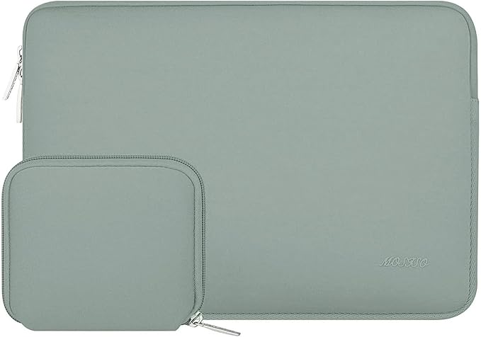 MOSISO Laptop Case 15 inch, 15 inch Laptop Sleeve Bag Compatible with MacBook Air M5 A3448 M4 A3241 M3 A3114 M2 A2941 2026-2023, Dell XPS, Neoprene Computer Sleeve Bag with Small Case, Antique Green