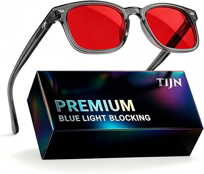 TIJN Premuim Blue Light Blocking Glasses for Women Men Square Frame Nerd Eyeglasses Anti Blue Ray Computer Screen Glasses