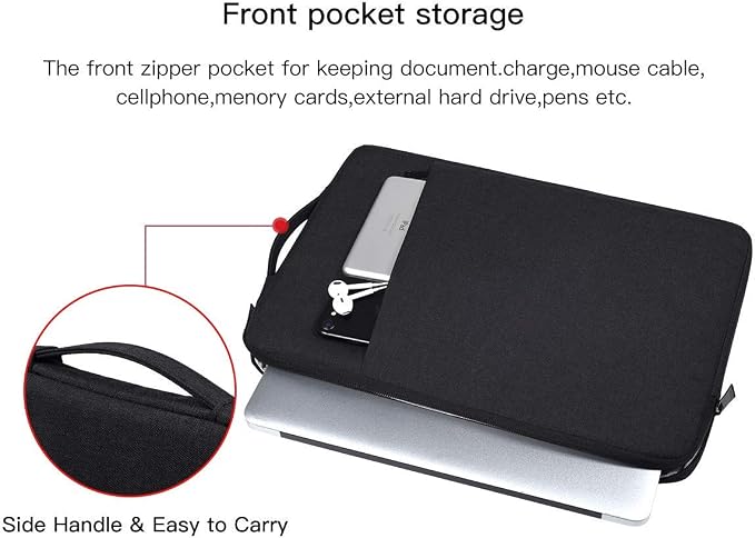 17.3 Inch Laptop Carry Case Sleeve for HP Envy 17 17t/Pavilion 17/Omen 17, Acer Predator 17, Dell Inspiron 17/Dell G3 G7 17.3, Lenovo Ideapad 17, MSI GS75, 17 in Waterproof Computer Bag with Handle