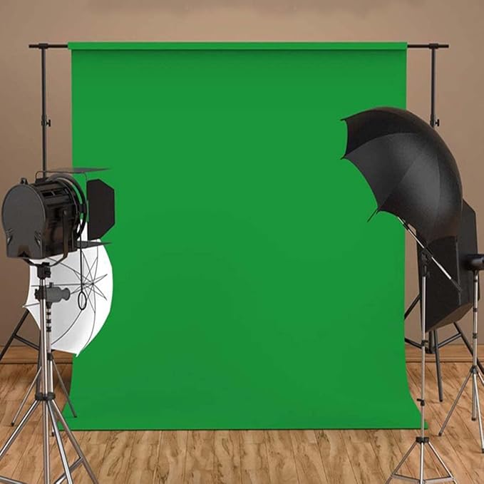 Green Backdrop Background Fabric Backdrop for Shoot Portraits Party Video Studio 5X7ft