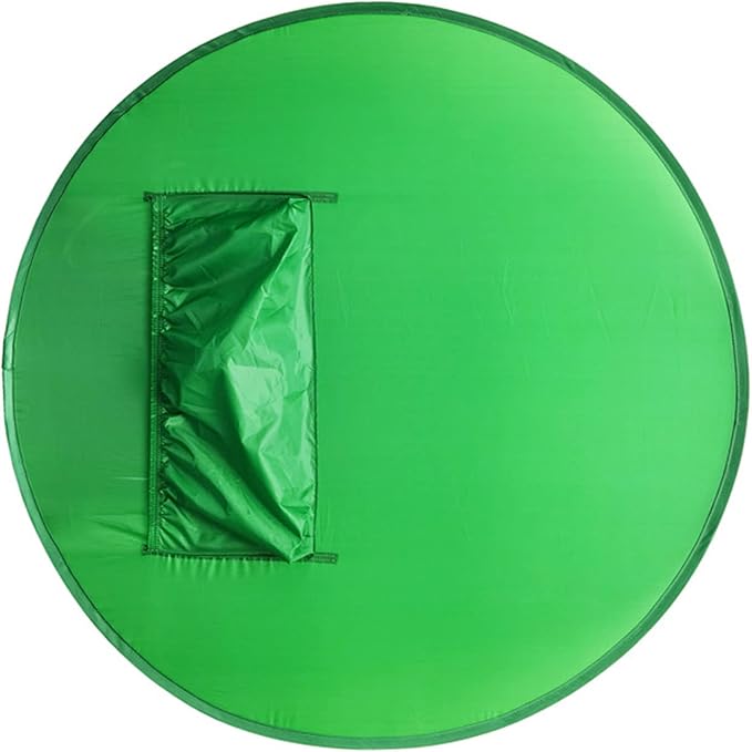 Green Screen Behind Chair Attachment Backdrop Kit,142cm Round Green Screen Backdrop Portable Green Screen Chair Background for Video Chats Video Conference Game Single Layer L Size