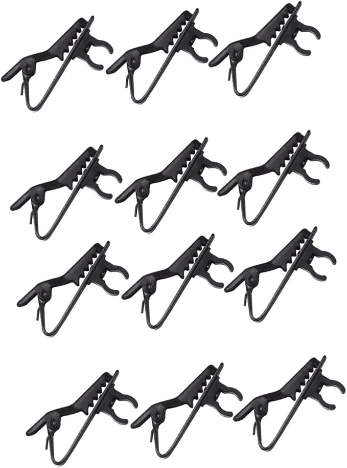20pcs Mini Lapel Tie Clip Microphone Iron Clip for Mic Easy to Use for Voice Recording Video Conferencing Meetings