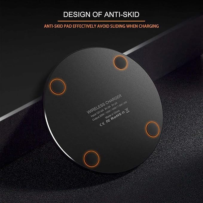 Fast Wireless Charger,20W Max Wireless Charging Pad Compatible with iPhone 17/16/15/14/13/12/SE/Pro/XS Max/XR,AirPods;FDGAO Wireless Charge Mat for Samsung Galaxy S25/S24/S23/Note,Pixel/LG