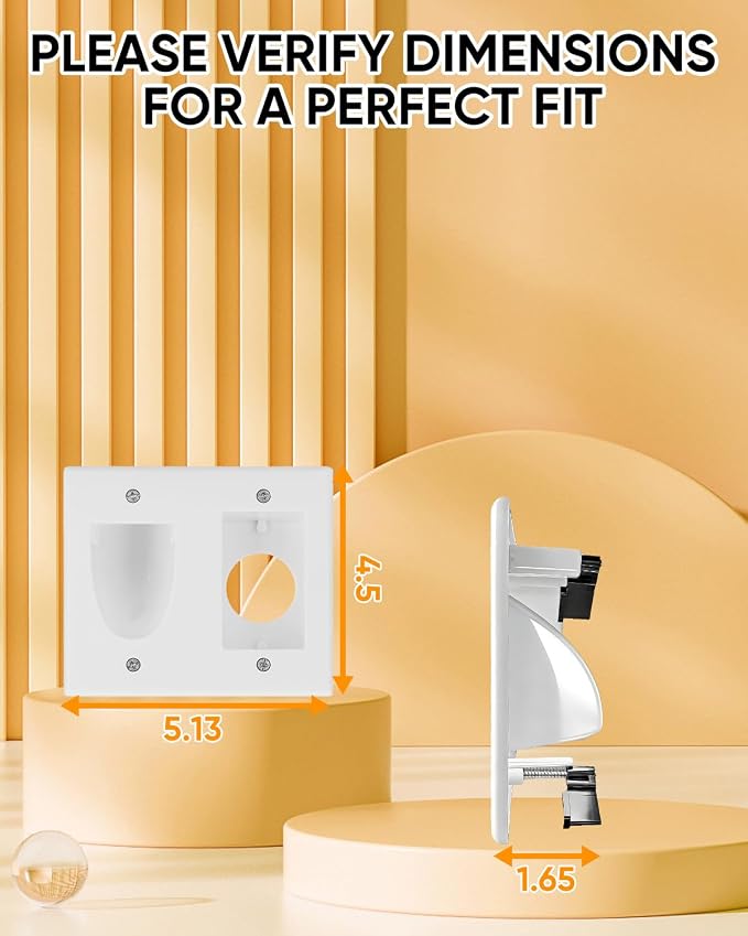 FORGING MOUNT Cord Hider for Wall Mount TV with 6.23 ft Extension Cord, White in Wall Cable Management Kit, Includes 2 Plug Plates and Hole Saw Drill Attachment for Easy Install