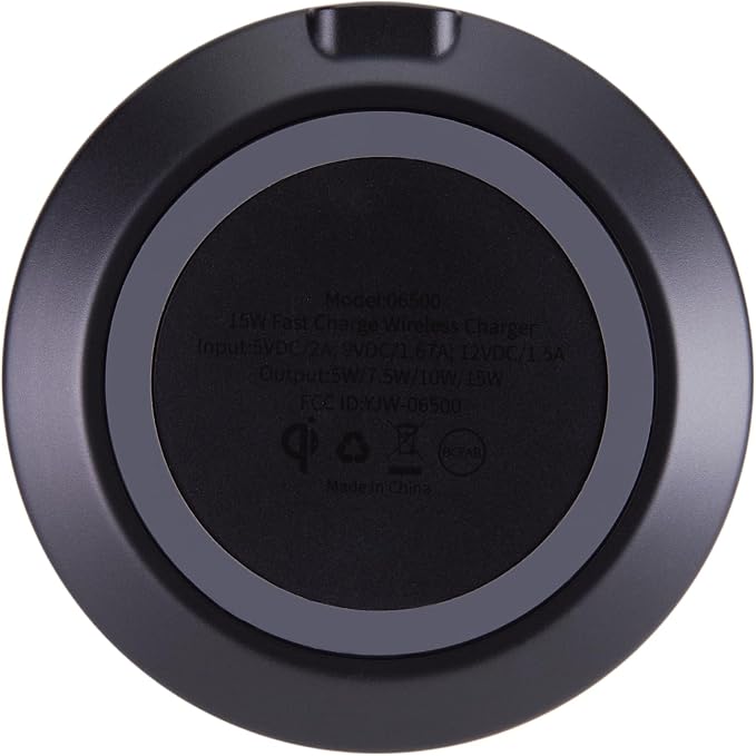 AT&T 15W Qi Wireless Charging Pad – Case-Friendly USB-C Fast Charging Station for iPhone 17/16/15/14, AirPods, Samsung Galaxy S25/S24, Pixel, and All Qi-Compatible Devices – Black