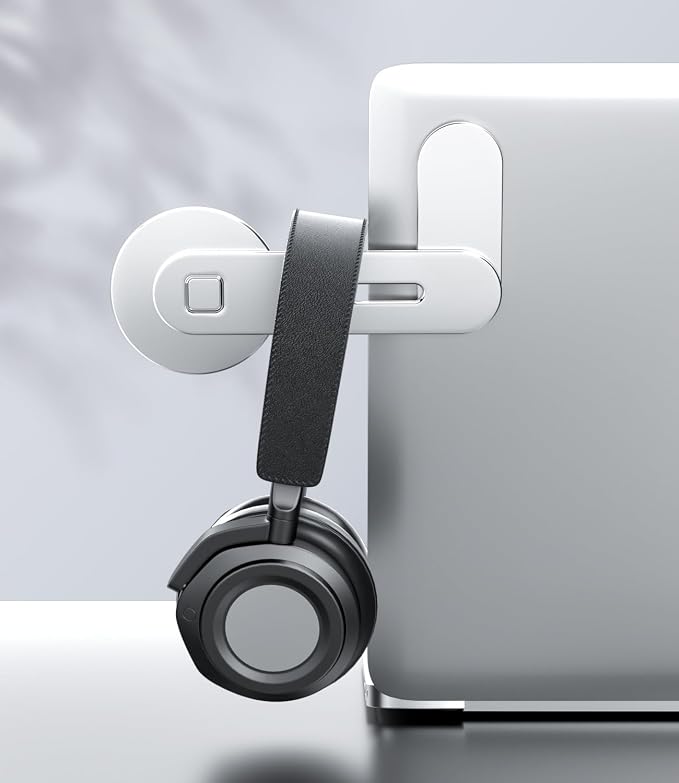 CloudValley Magnetic Phone Holder for Laptop Designed for iPhone 17/16/15/14/13/12 MagSafe, Adjustable Phone Monitor Side Mount, Slim Portable Foldable Computer Expansion Bracket, Silver