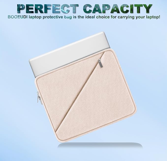 Laptop Sleeve 15.6 inch, Traveling Carrying Computer Bag with Zippered Pocket, Shockproof Protective Laptop Case Compatible for Apple Notebook, HP, Dell, Acer, Asus, Lenovo, Pink