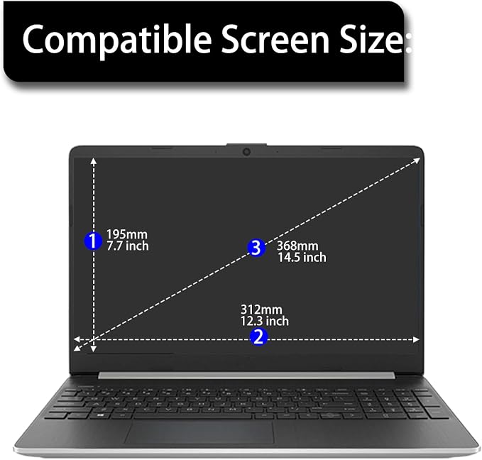 KEANBOLL Privacy Screen for Lenovo 14.5" 丨ASUS 14.5“丨Acer 14.5" 丨Dell 14.5" etc 14.5 inch 16:10 Aspect Removable Laptop Privacy Filter Shield