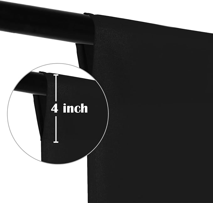 Sugargirl 10X10FT Black Backdrop Background for Photography, Photo Backdrop Black Screen Photo Booth Backdrop for Photoshoot Party Video(1 Panel)