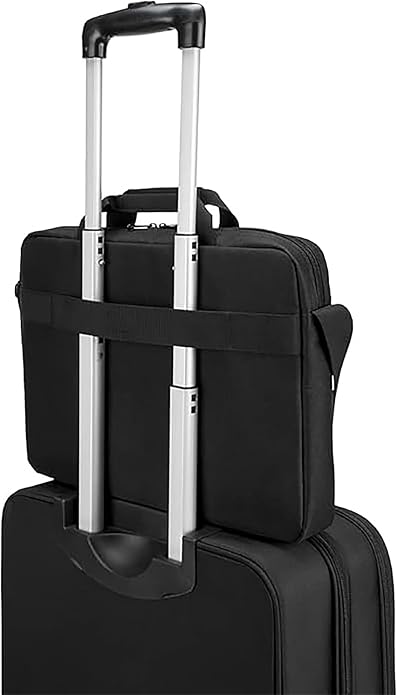 Lenovo Laptop Shoulder Bag T215 15.6 inch - Black- Slip Laptop Compartment - Front Zippered Pocket - Adjustable Strap