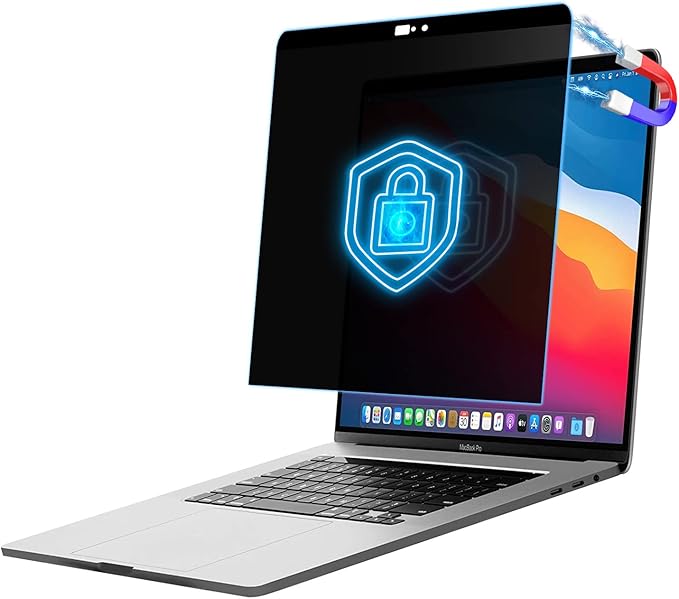 Privacy Screen Protector for MacBook 12 Inch (2012-2015) - Nano-Suction Removable Anti-Spy Filter, Blue Light Blocking, Ultra-Thin Design