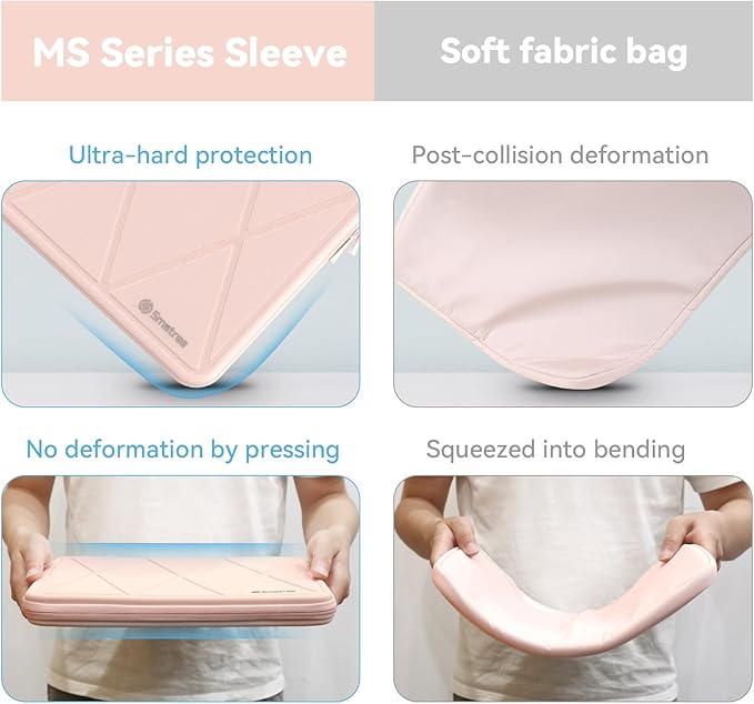 Smatree MS98P Hard Protective 16 inch Laptop Sleeve Case Compatible for Lenovo ThinkPad P16/P16s/T16/Legion 5 Pro, HP ZBook Fury/DELL Precision/ASUS TUF, MSI Pulse/Stealth, for GIGABYTE,Pink