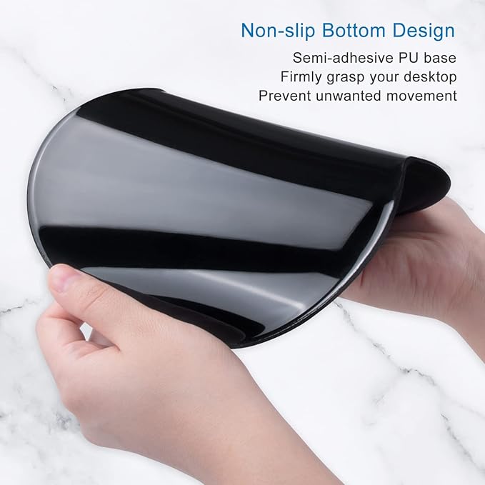 ITNRSIIET Ergonomic Mouse Pad with Gel Wrist Support Wrist Rest Smooth Surface Non-Slip PU Base Comfortable Office Supplies Pain Relief, 9.5 x 8 inches, Art Flower