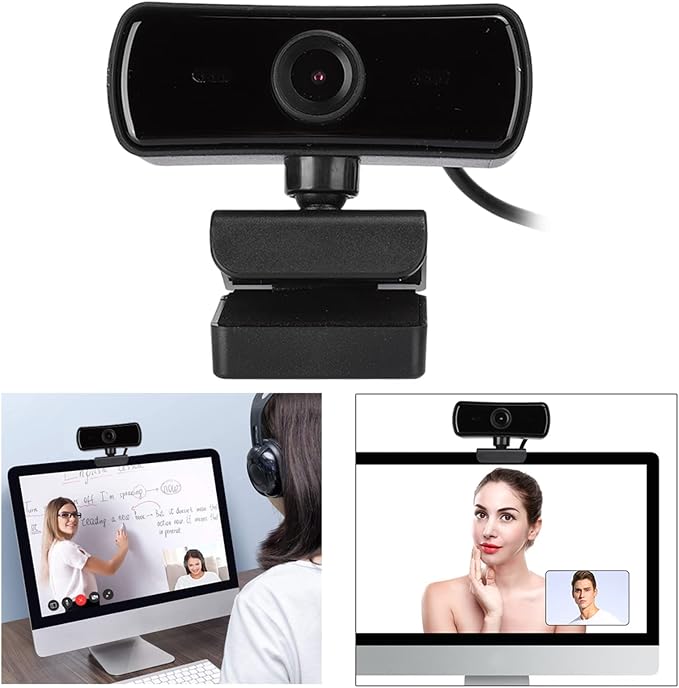 Zopsc 360 Degree Rotation Webcam, 4K USB Camera with Built-in Microphone, Computer Accessory for PC Live Broadcast, Video Conferencing, Online Class, and Gaming