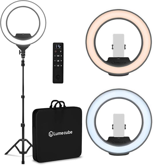Lume Cube Ring Light Pro | Wireless Professional Lighting for Photography, Streaming, Video | Fully Adjustable Color and Brightness | Includes Sturdy, Portable Tripod Mount and Padded Carrying Case