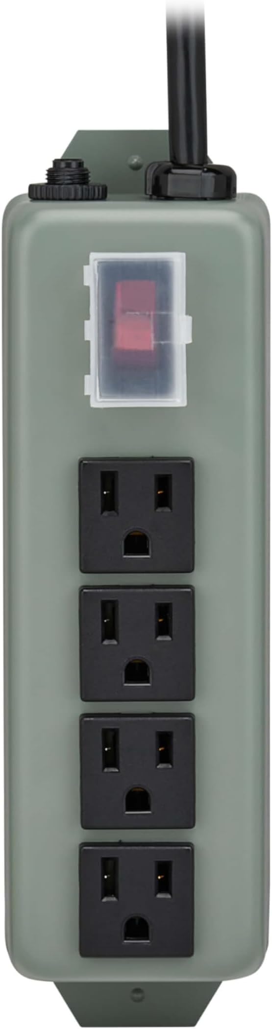 Eaton Tripp Lite series 4-Outlet Heavy Duty Power Strip, Metal, Mountable (Wall Mount & Under Desk), 6ft Extension Cord, On/Off Switch Cover, Industrial Garage Shop Work Bench Applications (UL603CB-6)