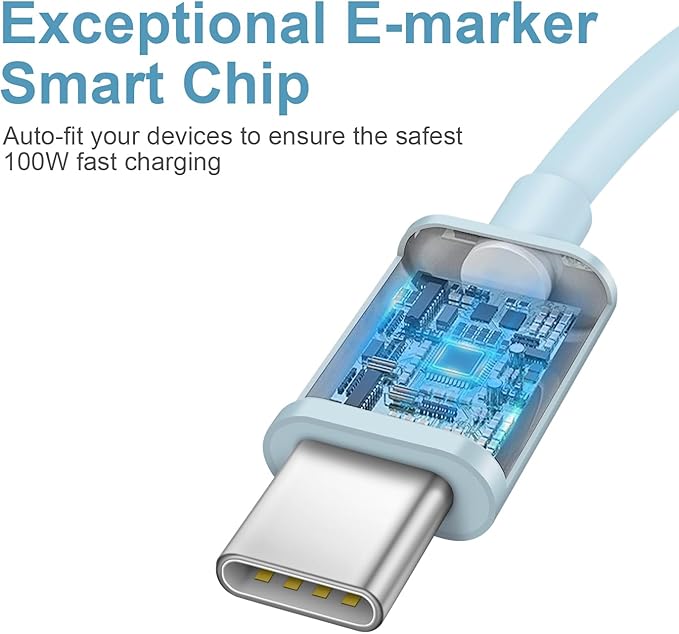 5FT iPhone 17 16 15 Charger Fast Charging USB C Charger Block Type C Chagrer Fast Charging 2-Pack for iPhone 17/17 Plus/17 Pro/17 Pro Max/iPhone 16/16 Plus/16 Pro/16 Pro Max/15 Pro Max/Samsung(Blue)