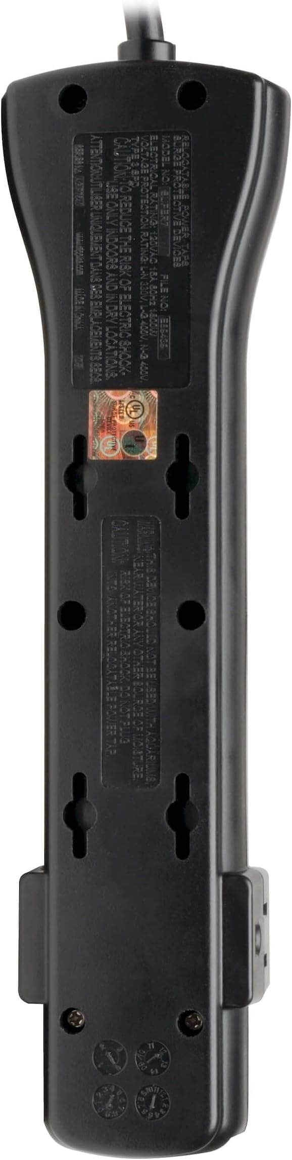 Eaton Tripp Lite Series SUPER7B Flat Plug Power Strip Surge Protector,7 Outlets,7ft Extension Cord,2160 Joules,UL Listed&Certified,Black,Lifetime Manufacturer's Warranty&$75,000 Insurance,(Pack of 6)