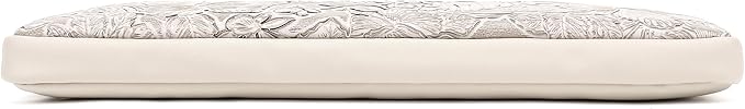 Embossing Floral Pattern PU Leather Laptop Sleeve Case with Pocket MacBook Air 13 inch,iPad Pro 13 inch and 12.5 inch-13.6 inch Notebook Computer Laptop (Ivory White)