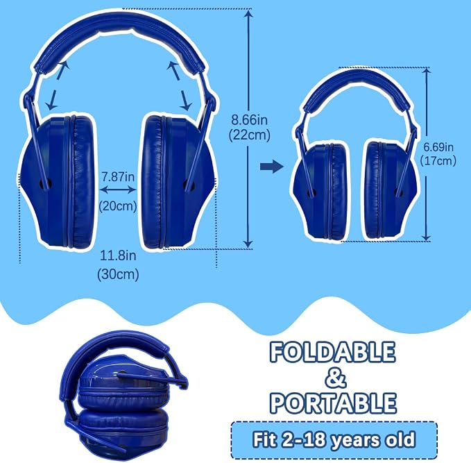ZOHAN Kids Ear Protection 2 Pack,Kids Noise Canceling Headphone for Concerts, Monster Truck, Fireworks