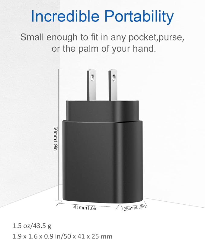 Type C Charger Fast Charging for iPhone 17 16 15,USB C Samsung Chargers Block 25W Super Fast Chargers for Samsung Galaxy S25/S24 S23 S22 S21/iPhone Air/17/17 Pro Max/iPhone 16/16 Pro Max/15 Pro Max