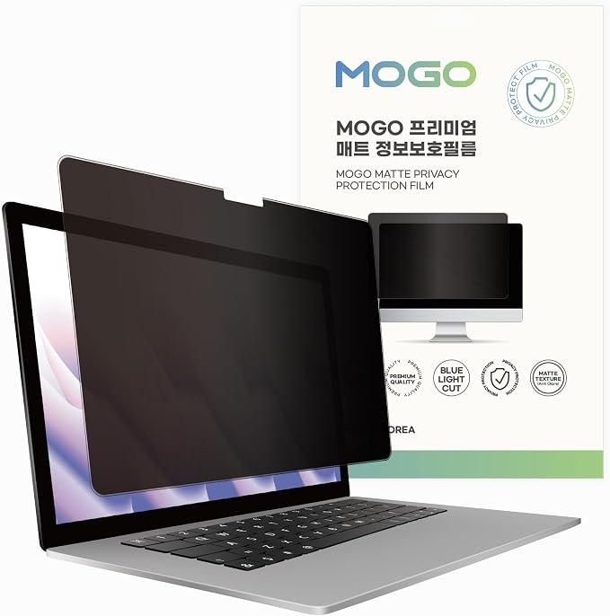 MOGO Privacy Screen Filter for Microsoft Surface Pro 11/10/9/8/X 13 inch - Keep Data Secure Anywhere, Dual Matte Anti-Spy Protector with Blue Light Blocking, Anti Glare & Scratch Resistant Film
