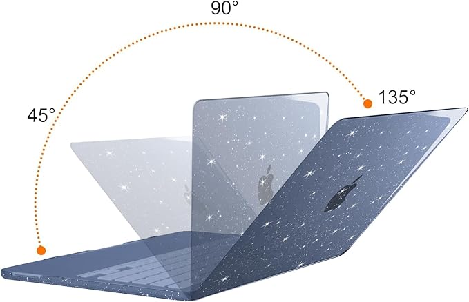MOSISO Sparkly Glitter Case Compatible with MacBook Neo Case 13 inch 2026 Release Model A3404 with A18 Pro Chip, Crack-Resistant Protective Hard Shell Case&Keyboard Cover&ScreenFilm&Pouch, Indigo
