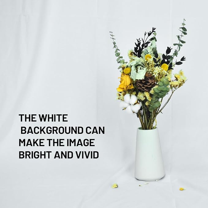 White Backdrop Background 10 X 7 FT Large Photography Backdrop Photo Photoshoot Background Screen for Photography Photo Booth Backdrops Parties Curtain