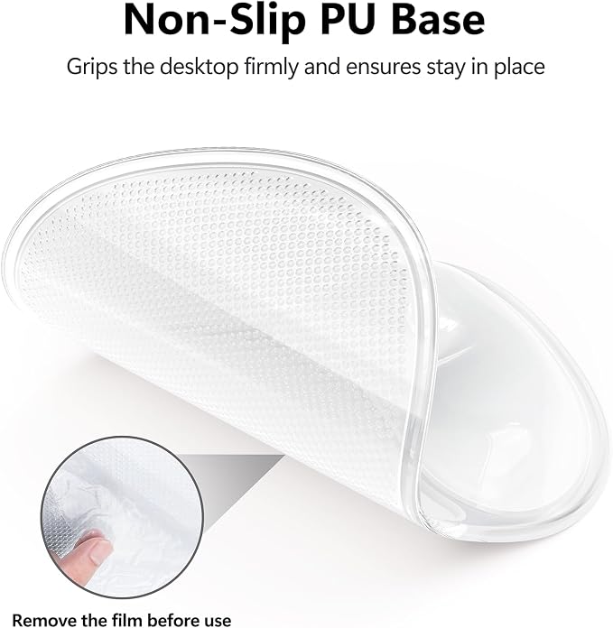 AKIT Ergonomic Mouse Pad and Keyboard Wrist Rest, Gel Wrist Rest for Computer Keyboard, Non-Slip Base, Pain Relief, Mousepad Set for Gaming, Home and Office, Clear