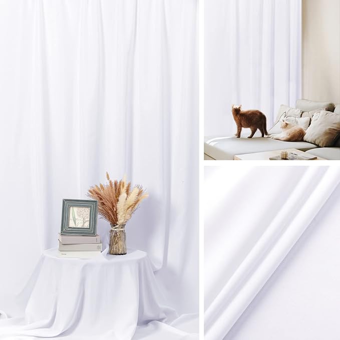 Sugargirl White Backdrop Background for Photography, 8X10FT Photo Backdrop White Screen Photo Booth Backdrop for Photoshoot Party Video(1 Panel)