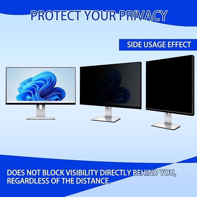 [2 Pack] 19 Inch Privacy Screen Protector - 95% Blue Light Blocking, Anti-Glare Monitor Filter for 5:4 Widescreen - Anti-Scratch Privacy Shield