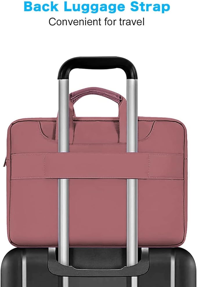 MOSISO 360 Protective Laptop Bag 15.6 inch, 15-16 inch Computer Bag Compatible with MacBook Air 15 inch/Pro 16 inch, HP,Dell,Lenovo,Asus,Notebook, Laptop Carrying Case with Strap&Handle, Dusty Rose