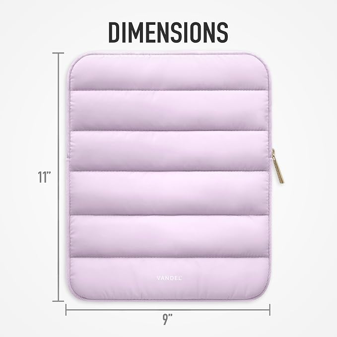 Vandel - The Original Puffy iPad Sleeve 9-11 Inch Tablet Sleeve, Purple i Pad Case for Women and Men, Cute iPad Air Pouch, 9 10 Inch, 11 Inch Bag