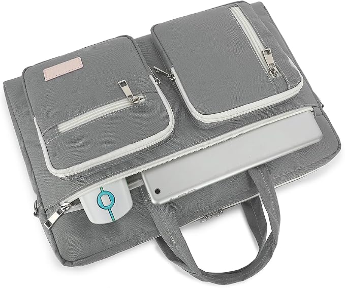 15-15.6 inch Laptop Shoulder Bag, for MacBook Pro 16, Hp Lenovo Dell 14 inch Waterproof Messenger Bag Case Sleeve (gray)