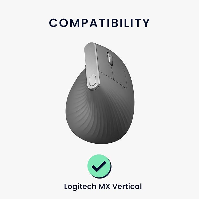 kwmobile Mouse Feet Replacement Compatible with Logitech MX Vertical Computer Mouse Skates Sticker - Black