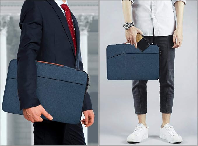 17.3 inch Laptop Briefcase Bag for HP Pavilion 17 Inch, Envy 17, PROBOOK 17, Dell G7 17.3, Dell Inspiron 17, ASUS VivoBook 17, Acer Aspire 17.3-in Computer Sleeve Case, Navy Blue