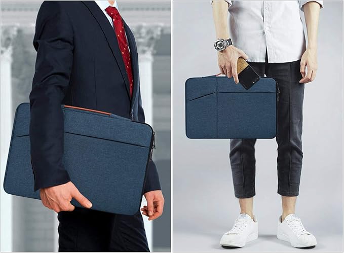 14 inch Laptop Sleeve Case for Dell XPS 15/Inspiron 14, HP Envy 14/ Chromebook 14/Pavilion x360 14,Lenovo Flex 5/IdeaPad 14, Acer HP DELL Lenovo ASUS 14-in Waterproof Computer Bag(NavyBlue)