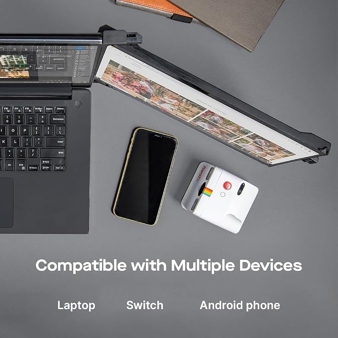 Mobile Pixels New Duex Max DS 14.1'' FHD 1080p Laptop Screen Extender, USB Type-C/HDMI Ports, Portable Monitor for 14'' to 17 Inch Laptops, Compatible with macOS/Windows/Apple/Android/Switch(Black)