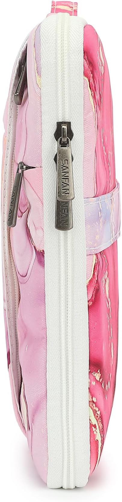 360° Protective Laptop Sleeve Case Bag with 3 Pockets,Handle,Luggage Strap for MacBook Pro 14 inch and 14 inch-14.4 inch Screen Laptop(Pink Marble)