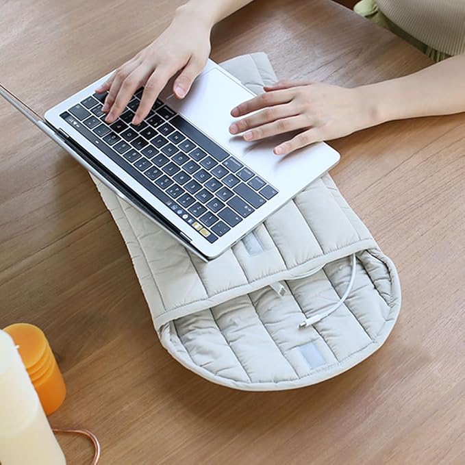 Puffy Laptop Sleeve 15-16 Inch Grey, Protective Carrying Case for Men and Women, Cute Case Bag Compatible with 15 Inch and 16 Inch Laptops, for MacBook Air M2 M1, Asus/Dell Xps/Lenovo in Cover