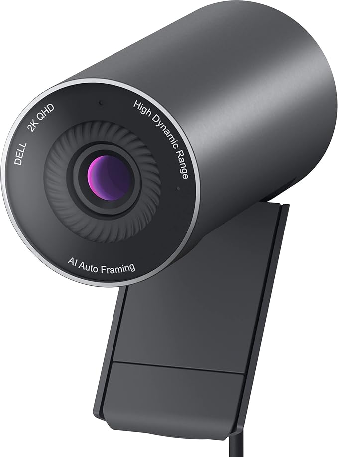 Dell Pro Webcam WB5023 - 2K QHD, 1440p, Sony Starvis Sensor, Upto 4x HD Digital Zoom, f2.0 Aperture, Magnetic Privacy Shutter, Microsoft Teams and Zoom Certified - Black