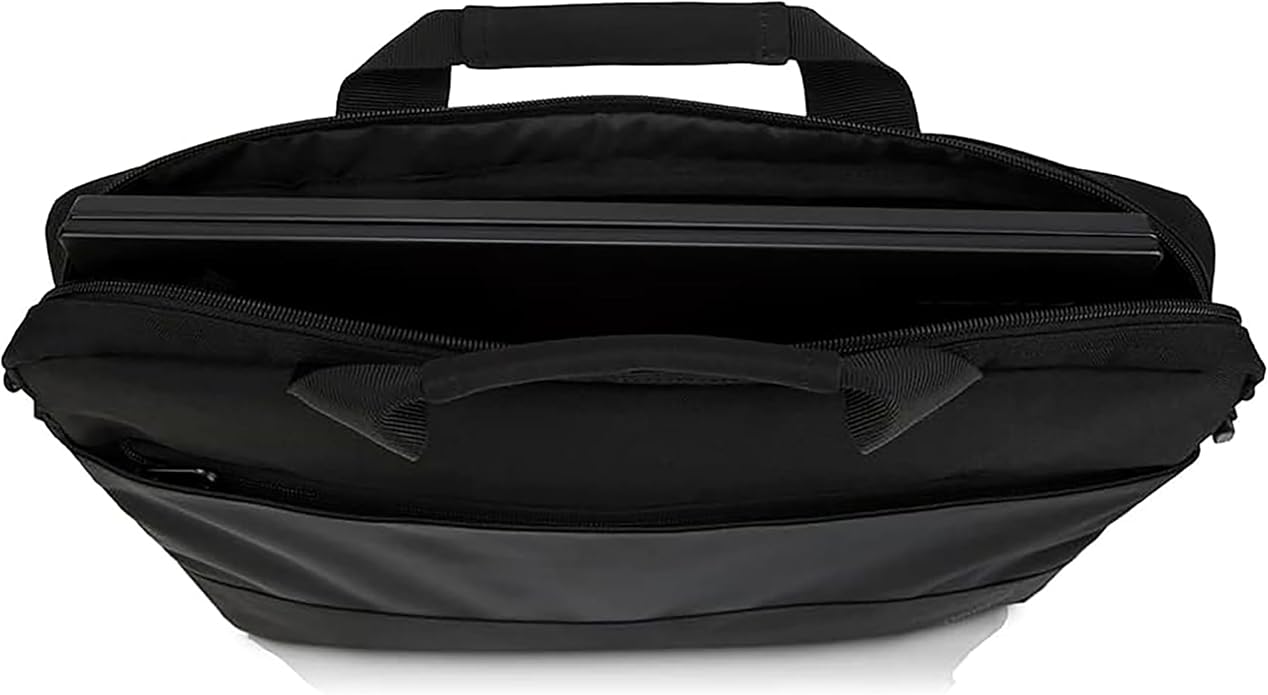 Lenovo Laptop Shoulder Bag T215 15.6 inch - Black- Slip Laptop Compartment - Front Zippered Pocket - Adjustable Strap