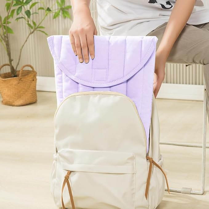 Puffy Laptop Sleeve 15-16 Inch Purple, Protective Carrying Case for Men and Women, Cute Case Bag Compatible with 15 Inch and 16 Inch Laptops, for MacBook Air M2 M1, Asus/Dell Xps/Lenovo in Cover