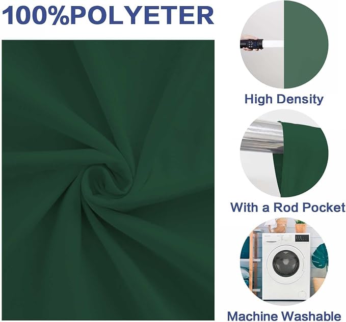 Photo Backdrop Deep Green Background Fabric Professional Photography Solution 8x10ft Seamless Design Eliminate Wrinkles Natural Theme Photography and Flower Background
