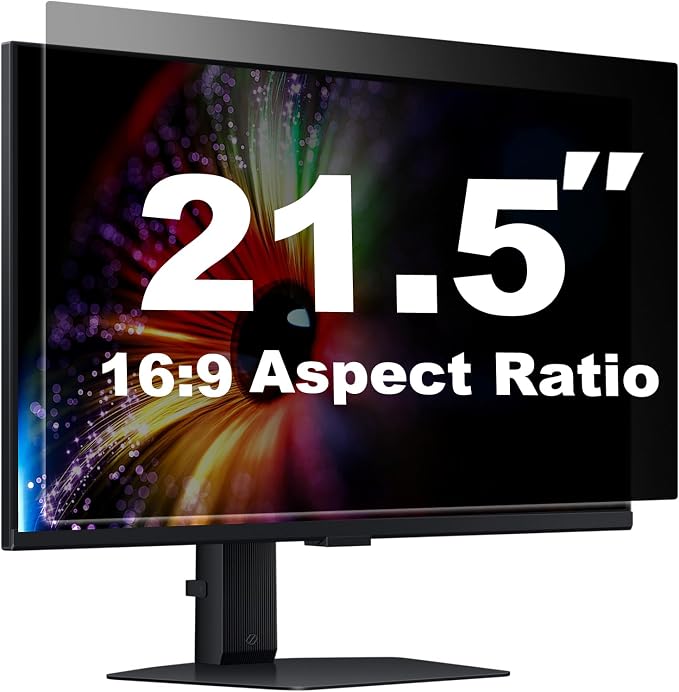 [1 Pack] Twugs Computer Privacy Screen 21.5 Inch, Privacy Screen for Computer Monitor, Anti-Glare & Anti-Blue Light Privacy Filter for Computer Display