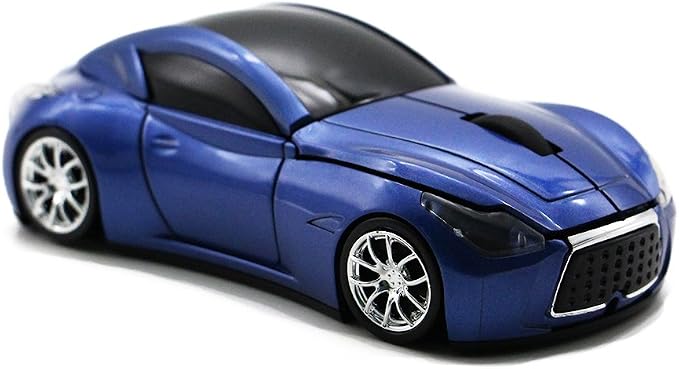MGbeauty Sports Car Mouse Wireless Mouse Computer Mice Laptop Optical Gaming Mouse for PC MAC(Blue)