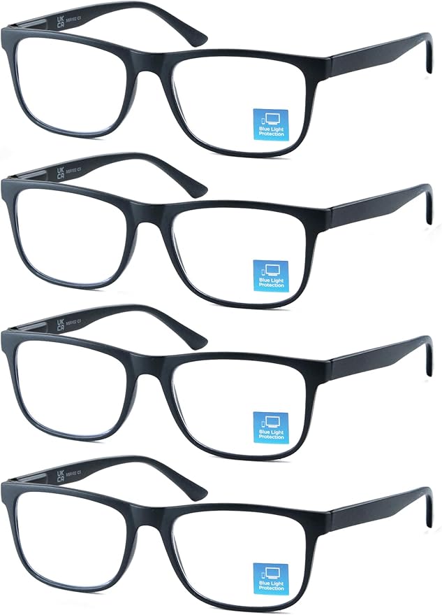 Blue Light Blocking Reading Glasses Men Large Wide Oversized Square Computer Readers Glasses for Big Head/Large Face